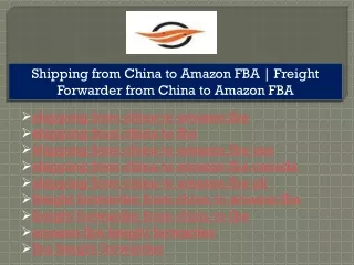 shipping from china to amazon fba freight