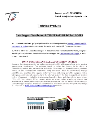 Data Logger Distributor in India