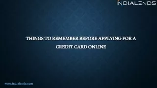 things to remember before applying for a credit card online