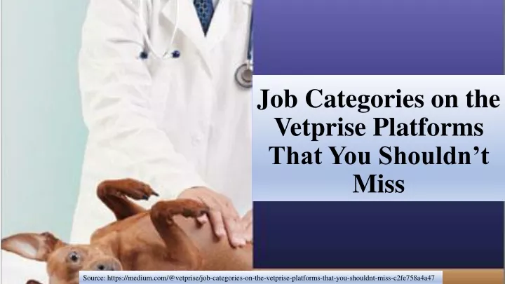 job categories on the vetprise platforms that you shouldn t miss