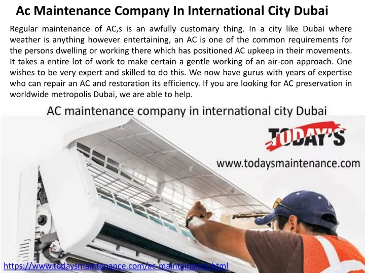 ac maintenance company in international city dubai