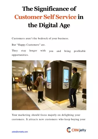 the significance of customer self service in the digital age