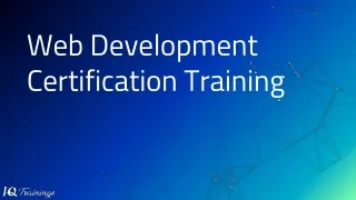 Web Development Online Training