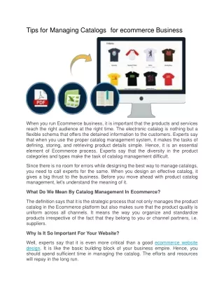 tips for managing catalogs for ecommerce business