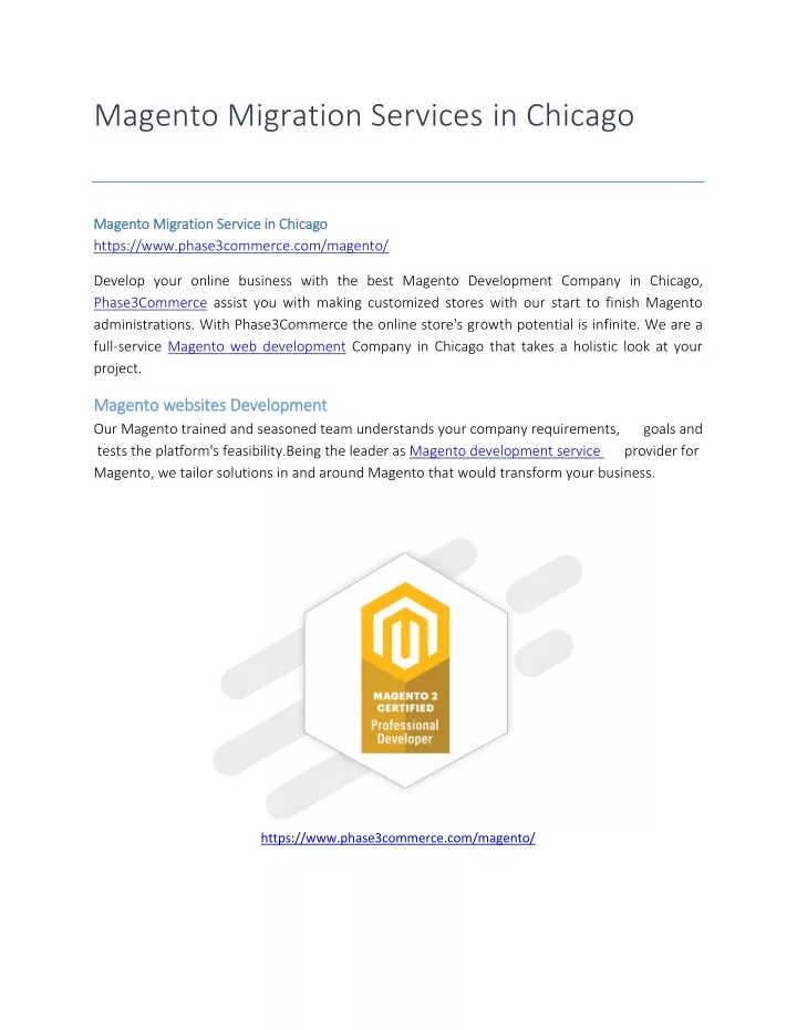 magento migration services in chicago