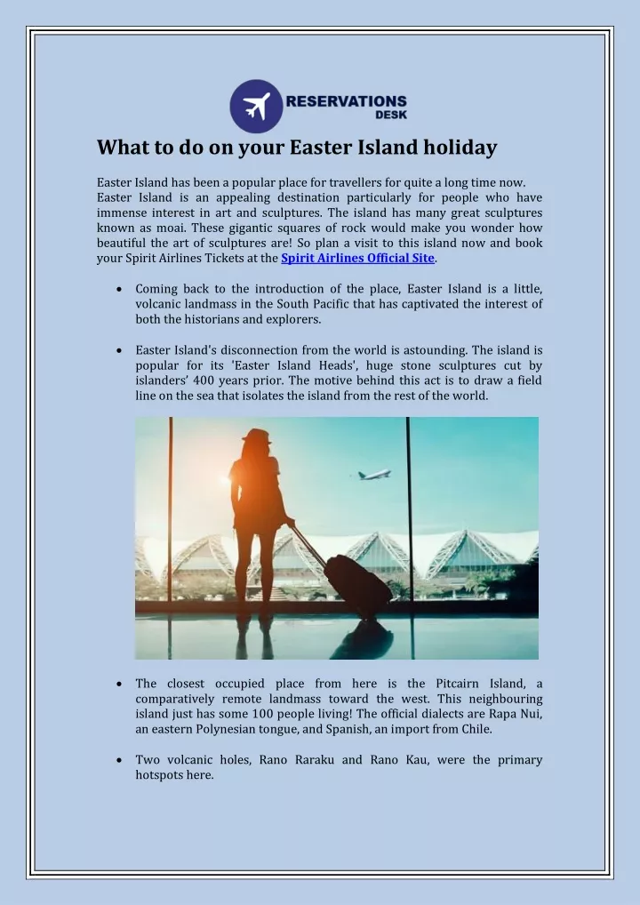 what to do on your easter island holiday easter
