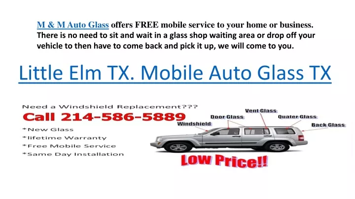 m m auto glass offers free mobile service to your