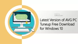 Latest Version of AVG PC TuneUp Free Download for Windows 10
