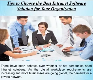 Tips to Choose the Best Intranet Software Solution for Your Organization