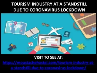 Tourism Industry At A Standstill Due To Coronavirus Lockdown