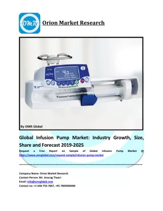 Global Infusion Pump Market Size, Share, Trends & Forecast 2019-2025