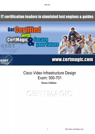 Cisco Video Infrastructure Design Exam 500-701 Pass Guarantee