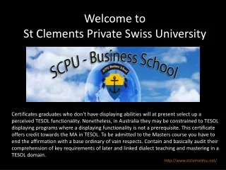 welcome to st clements private swiss university