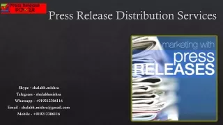 Press Release Distribution Services India