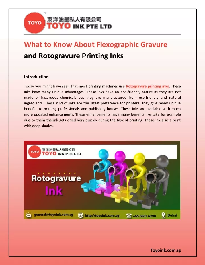 what to know about flexographic gravure