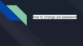 how to change aol password