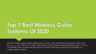 Top 7 Best Wireless Guitar Systems Of 2020