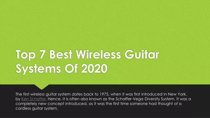 top 7 best wireless guitar systems of 2020