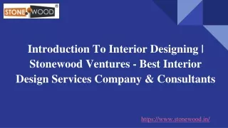 Interior Design Services in India | Interior Design Consultant Company | Stonewood Ventures