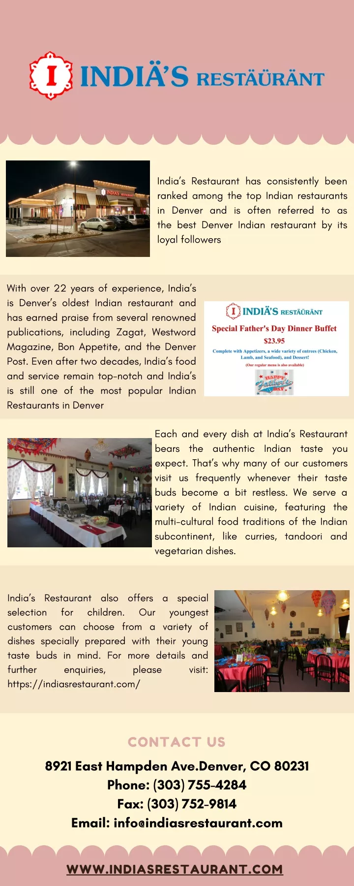 india s restaurant has consistently been ranked