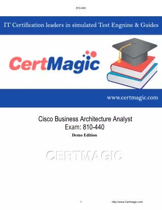 Cisco Business Architecture Analyst Exam 810-440 Pass Guarantee