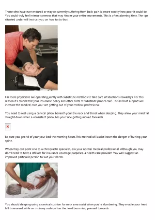 Requiring Chiropractic care Treatment? Check Out These Pointers!