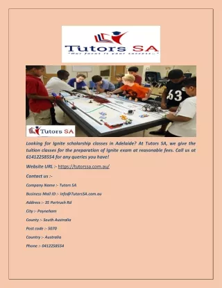 looking for ignite scholarship classes