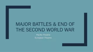 major battles end of the second world war