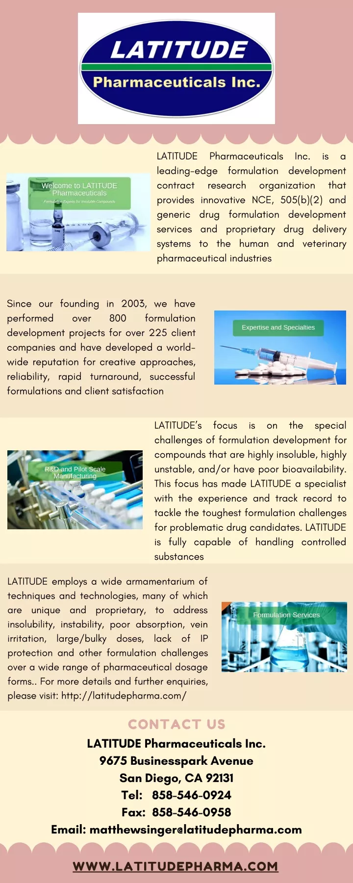 latitude pharmaceuticals inc is a leading edge