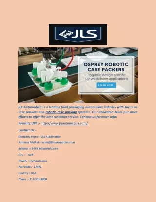 jls automation is a leading food packaging