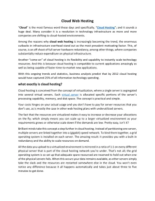 cloud web hosting