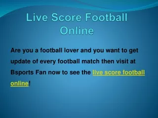 live score football online