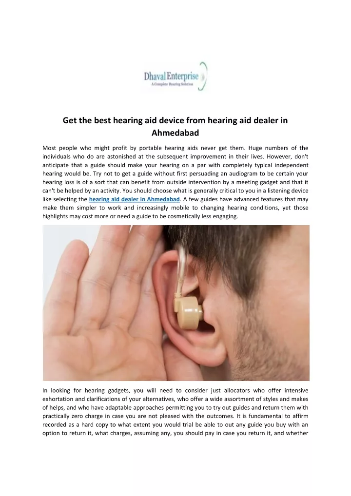 get the best hearing aid device from hearing