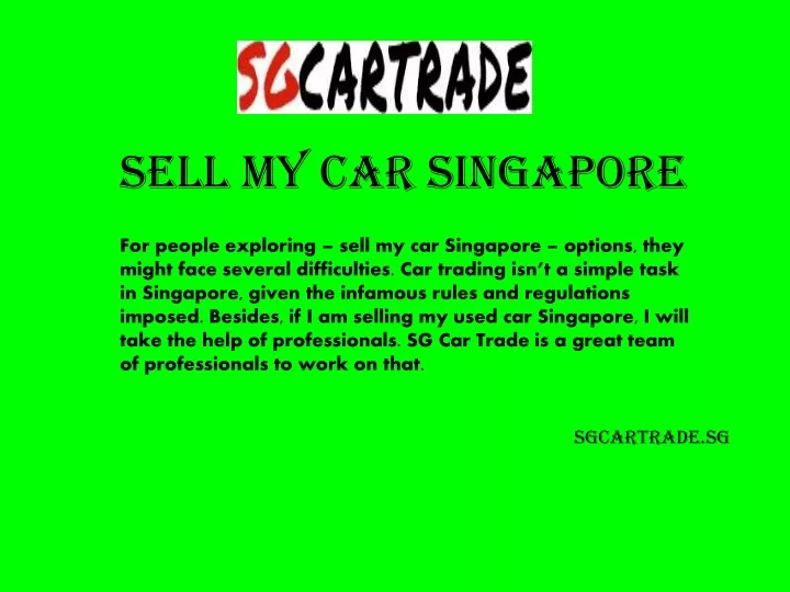 sell my car singapore