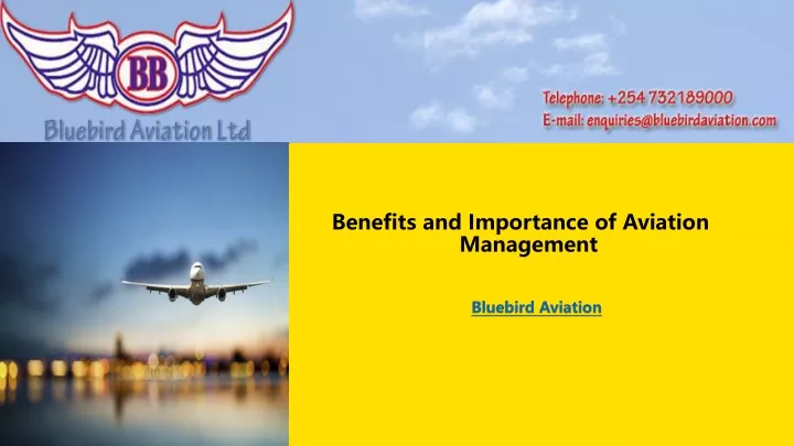 benefits and importance of aviation management