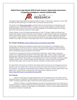 global fitness app market 2020 growth analysis