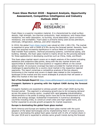 foam glass market 2020 segment analysis