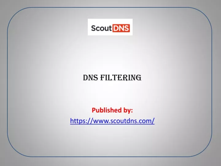 dns filtering published by https www scoutdns com
