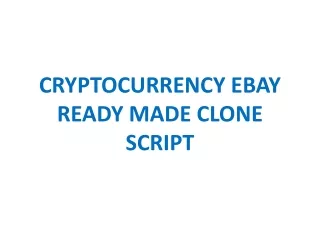 cryptocurrency ebay ready made clone script