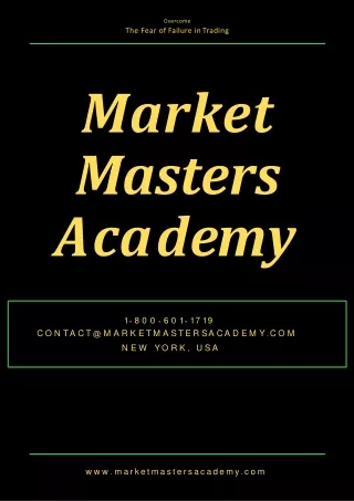 Overcome The Fear of Failure in Trading With Market Masters Academy