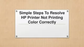 simple steps to resolve hp printer not printing color correctly