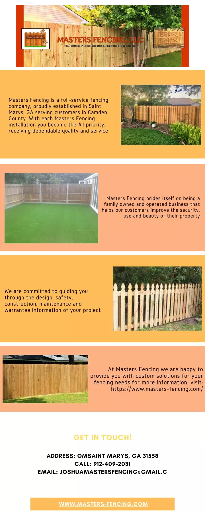 masters fencing is a full service fencing company