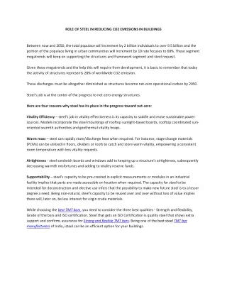 role of steel in reducing co2 emissions