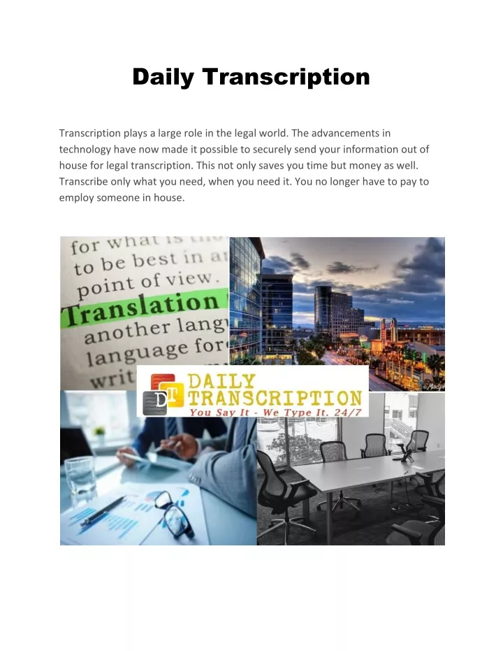 daily transcription