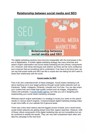 relationship between social media and seo