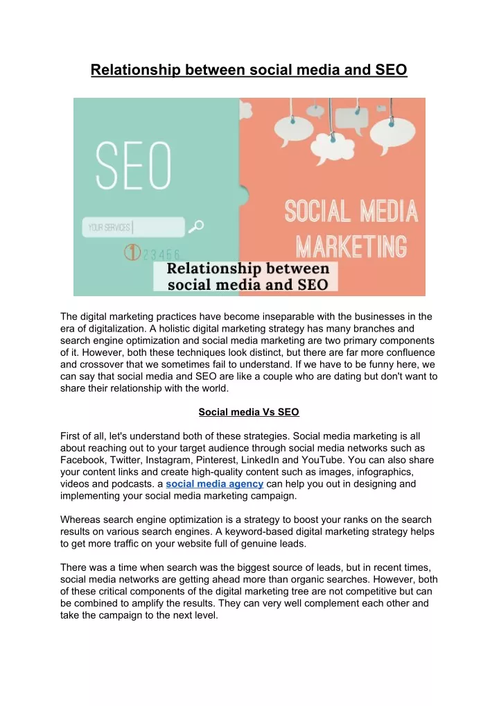 relationship between social media and seo
