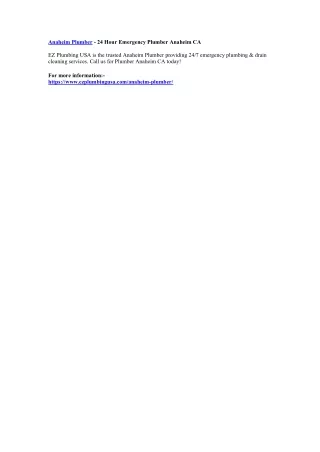 anaheim plumber 24 hour emergency plumber anaheim