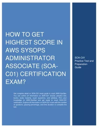 how to get highest score in aws sysops