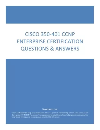 cisco 350 401 ccnp enterprise certification