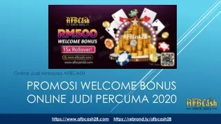 Percuma Welcome Bonus Online Judi 2020